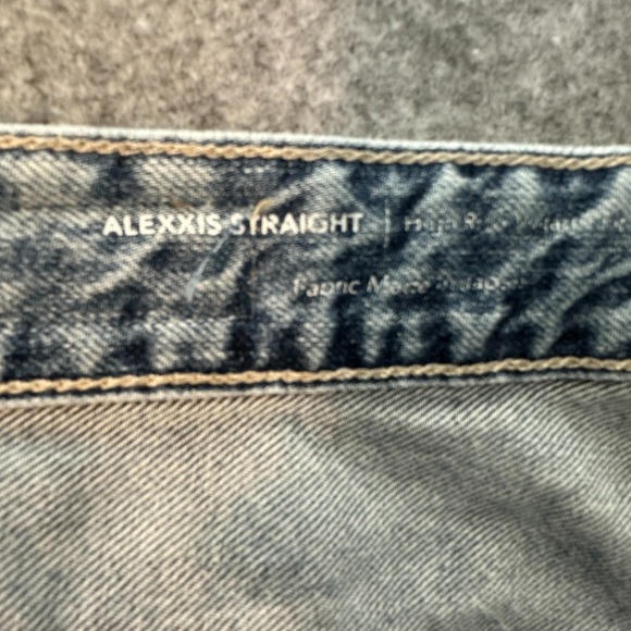 Adriano Goldschmied AG Alexxis Straight Jeans Womens 28 R Distressed High Rise - Picture 11 of 14